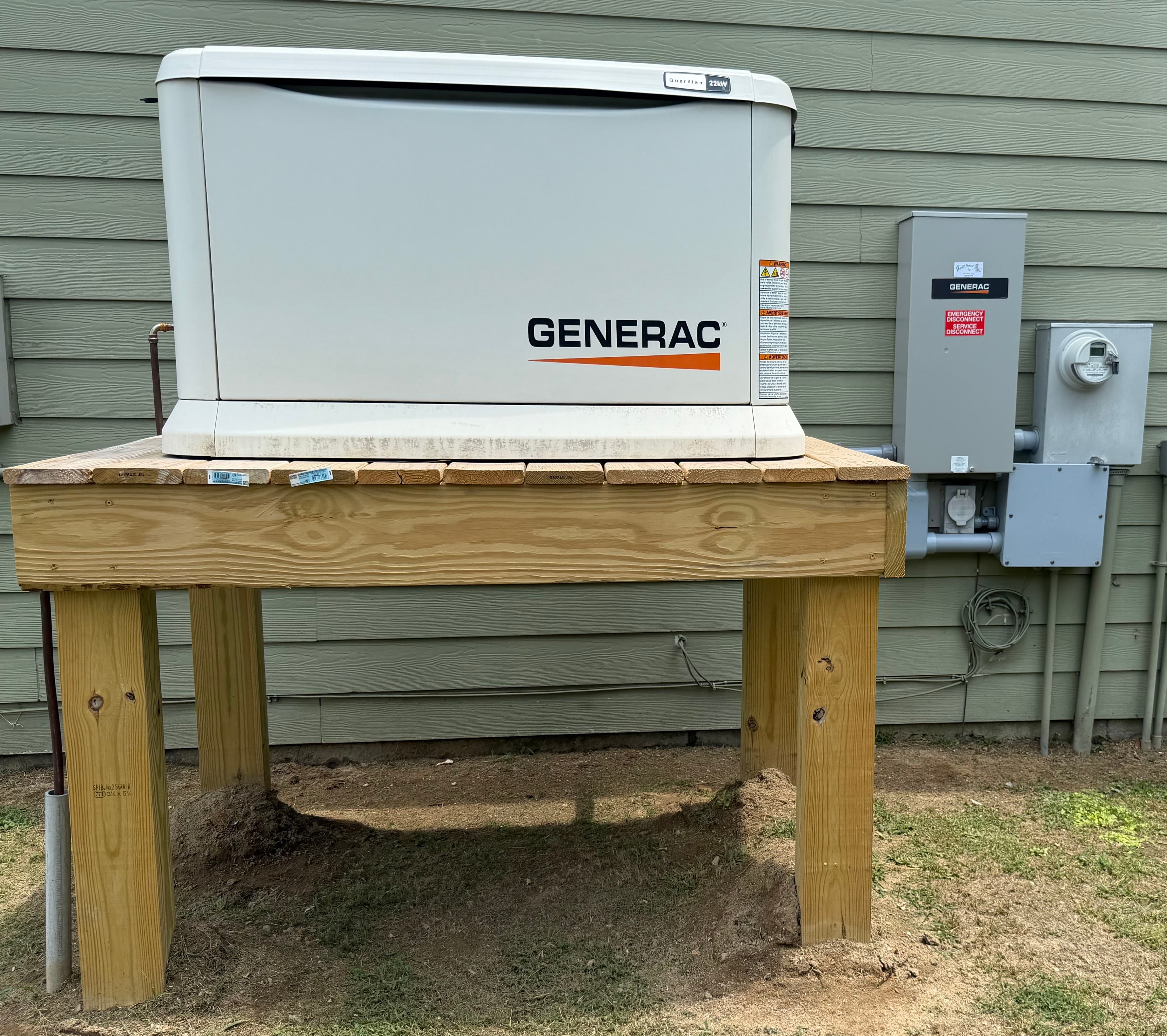 Project Whole-Home Generac Generator Install with Raised Platform in Carrollton image