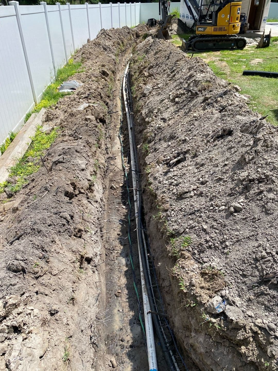 Underground Electrical Service Run to a Pool House in York County image